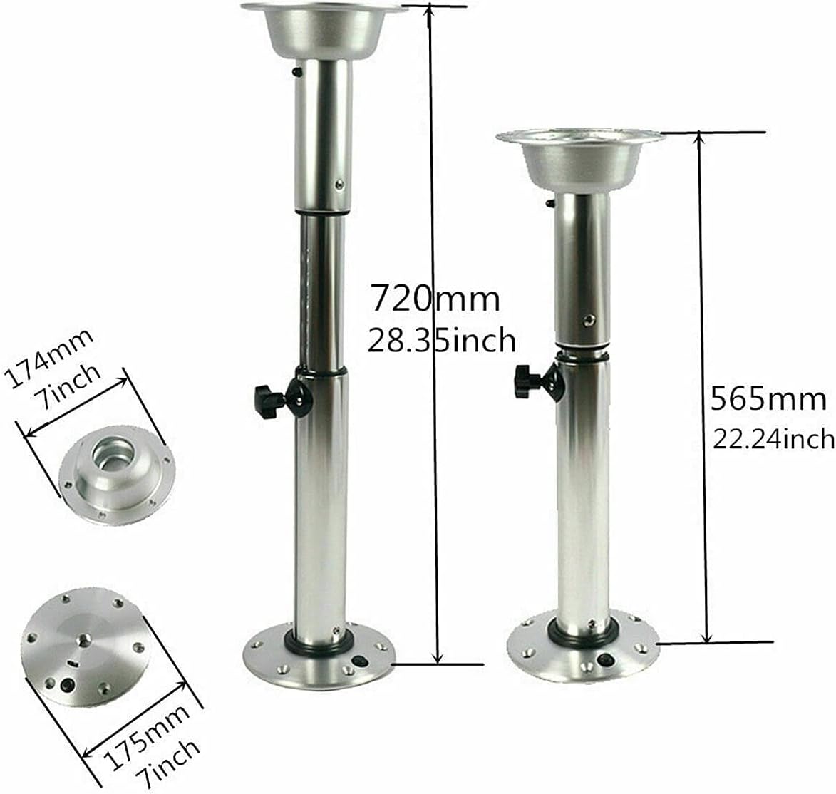 28Inch Adjustable Telescopic Pedestal with Mount Base Parts N193