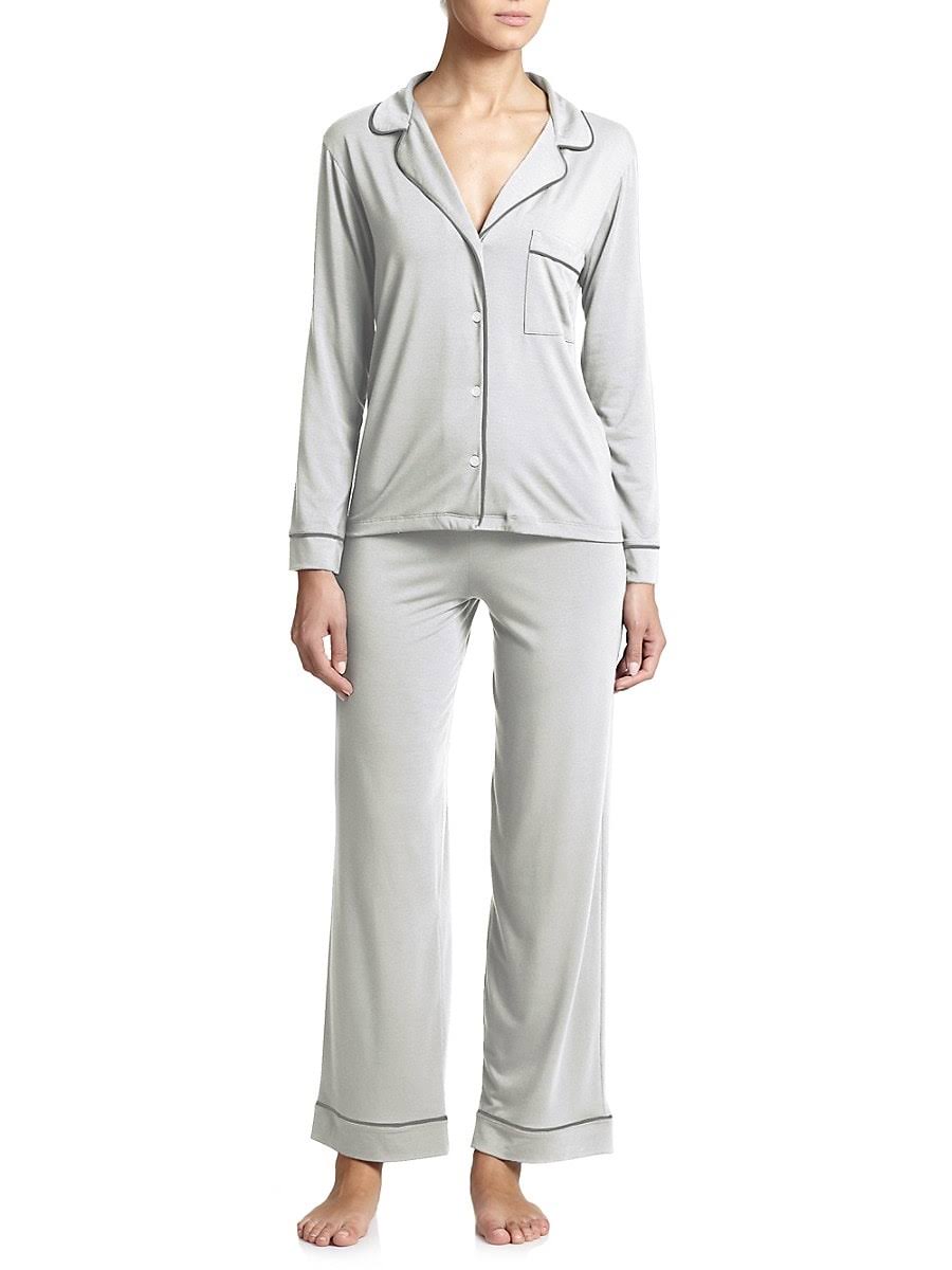 Avocado/Antique Rose Long PJ Set R84036