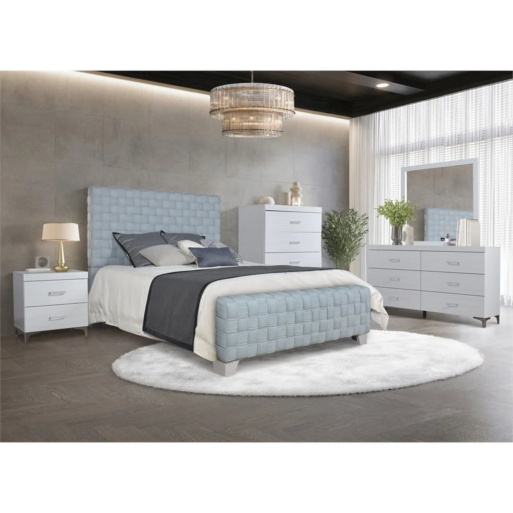 Chenille Upholstered Bed Z543920