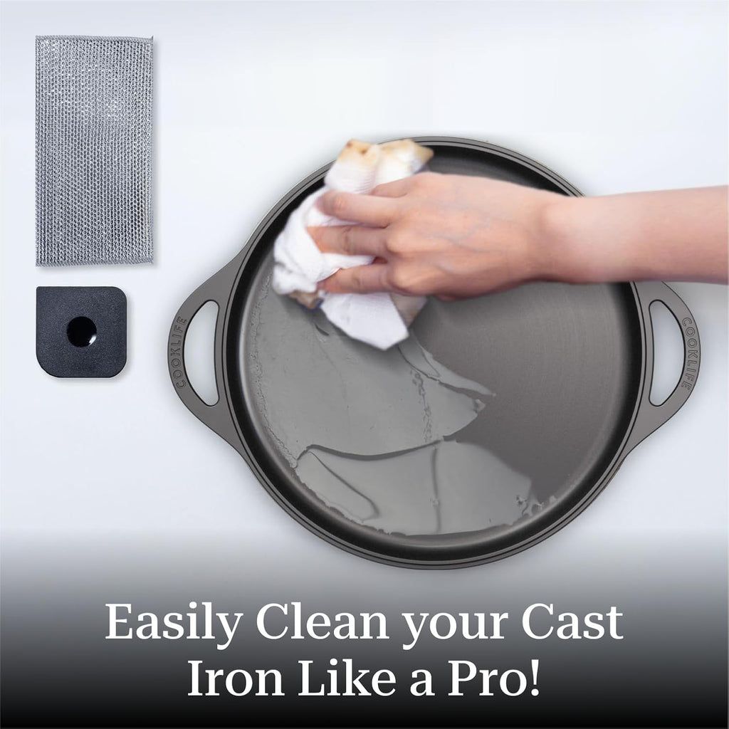 12 Inch Round Pre-Seasoned Cast Iron Griddle R954628