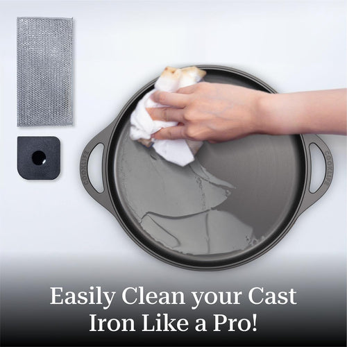 12 Inch Round Pre-Seasoned Cast Iron Griddle R954628