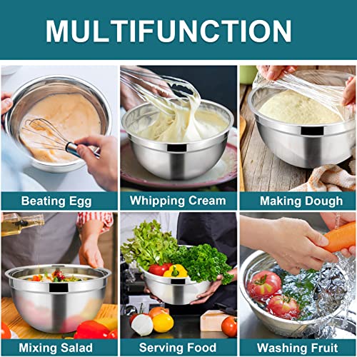 Stainless Steel Nesting Mixing Bowl Set of 5 F262