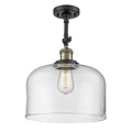 Large Bell Semi Flush Mount LED Antique Brass N231