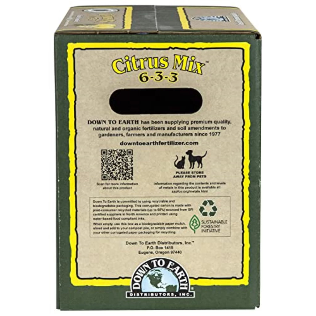 Organic Citrus Fertilizer Mix 6-3-3, 15 lbs. J1628