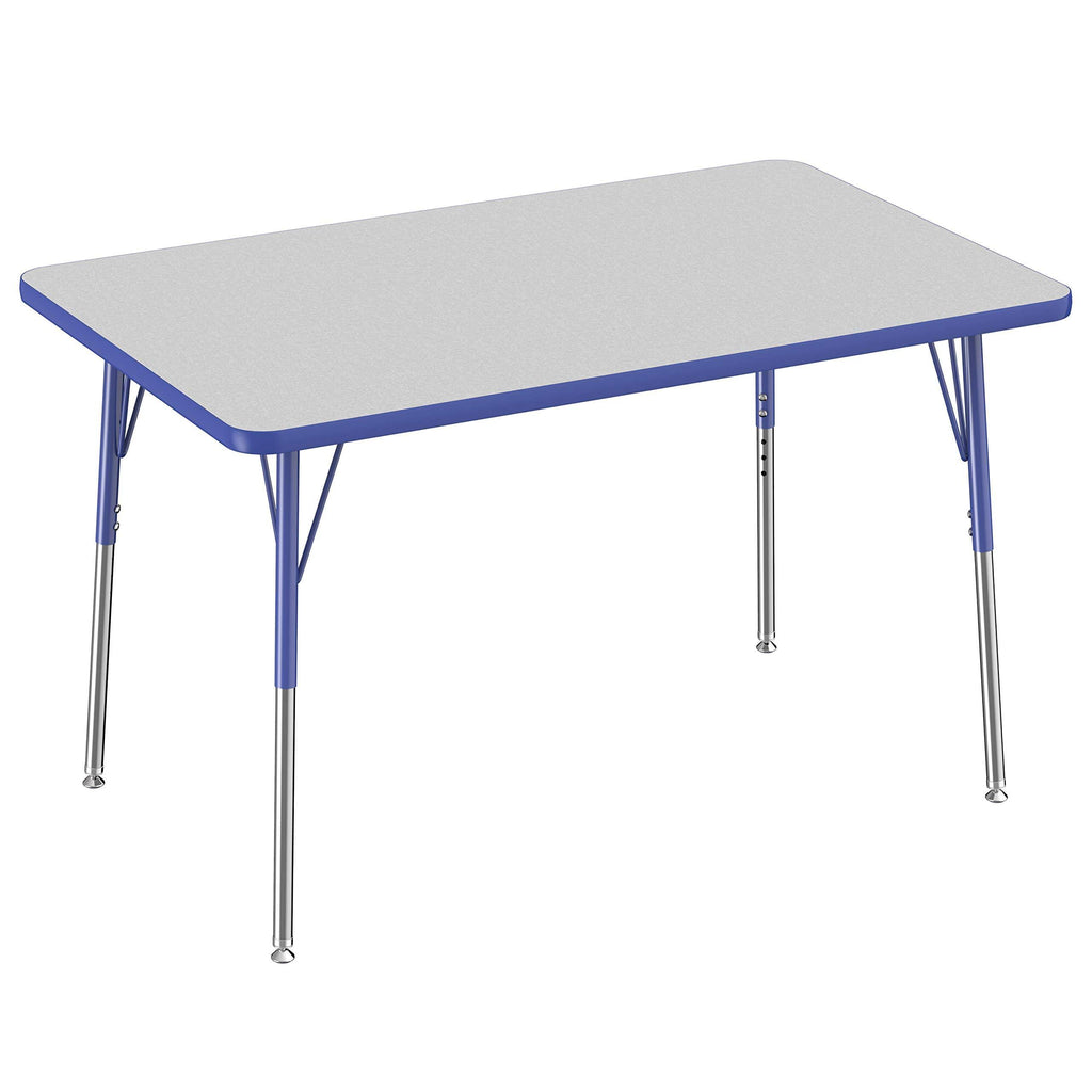 Gray/Blue Rectangle Adjustable Activity Table Q18824