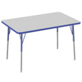 Gray/Blue Rectangle Adjustable Activity Table Q18824