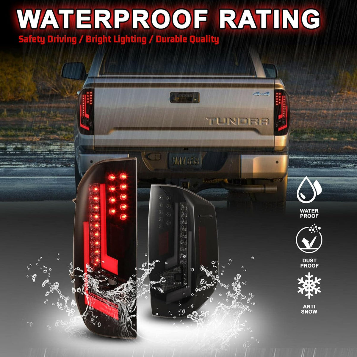 Black Housing Smoke Lens LED Taillight Assembly P9200