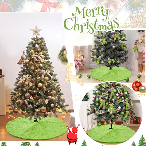White 36 Inches Faux Fur Christmas Tree Skirt U356381