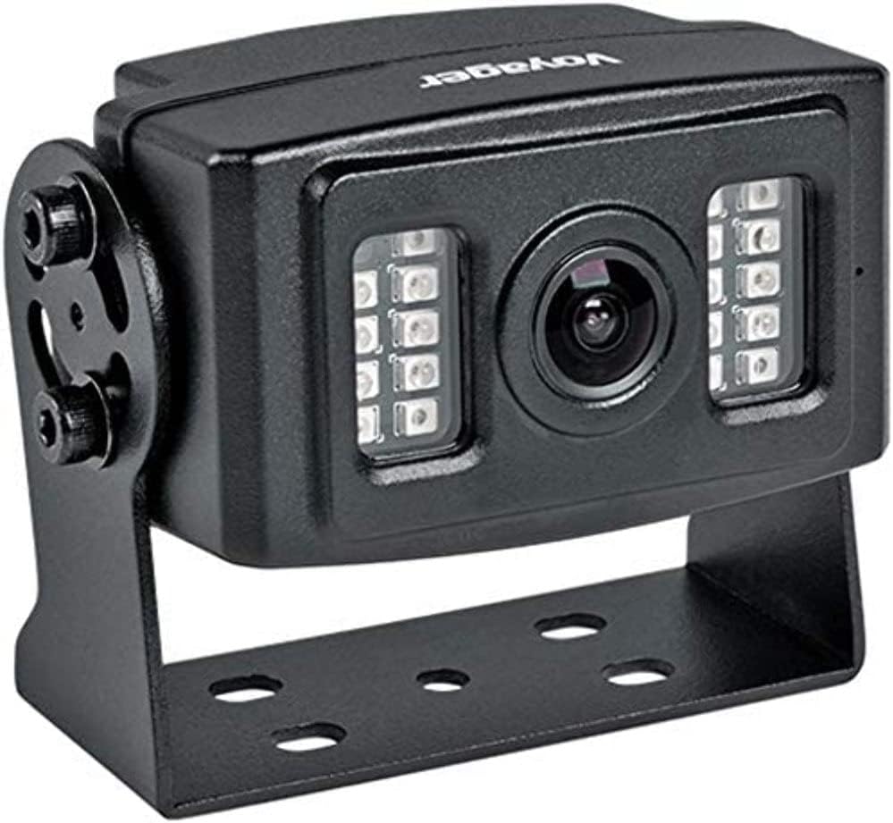 Rear Color Camera with LED Low-Light Assist, Black, 1/3 CMOS Image Sensor, 600 TV Lines Resolution, 145° Viewing Angle, Built-in Microphone, Electronic Iris Shutter, Waterproof (IP69K) B783