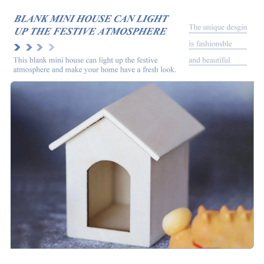 Miniature House Model Wood Ornament L815508