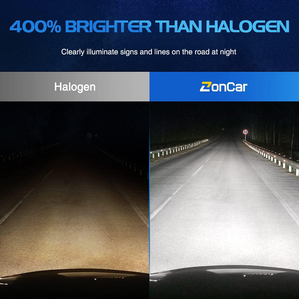 H4 9003 LED Bulbs, 50W 15000LM 6500K Cool White, Pack of 2 I871808