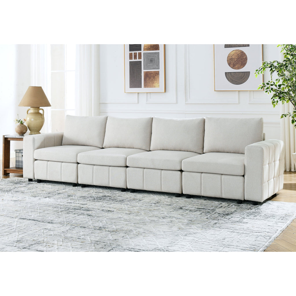 Upholstered Modular Sofa 4-Seater A645476