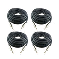 4Pcs 25 Feet 1/4 to 1/4 Speaker Cables, 12 Gauge 2-Conductor Heavy Duty Audio Cord J8273