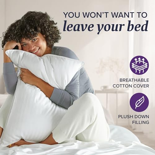 Queen Size Set of 2 Down Bed Pillows B482364
