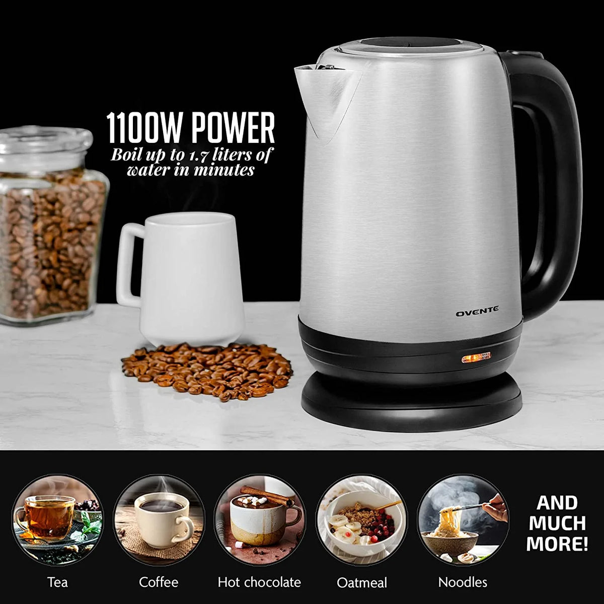 Electric Stainless Steel Kettle 1.7 Liter M3615