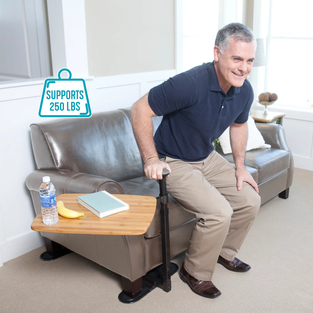 Adjustable Swivel TV Table with Stand Assist Handle U845