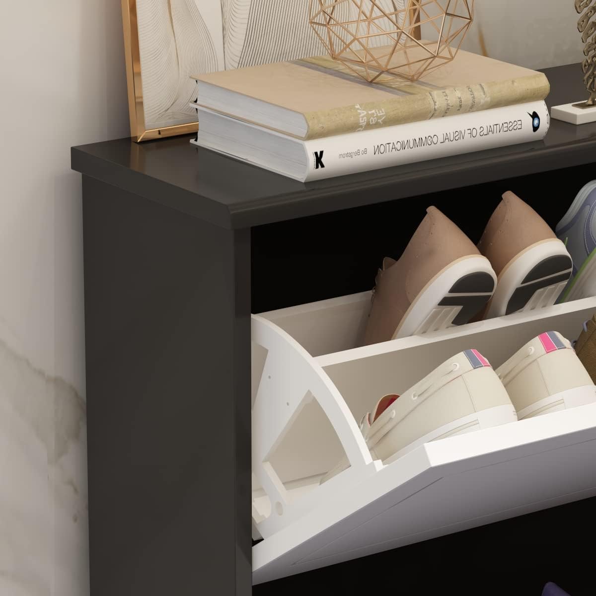 Shoe Cabinet with 3 Flip Drawers Q33798