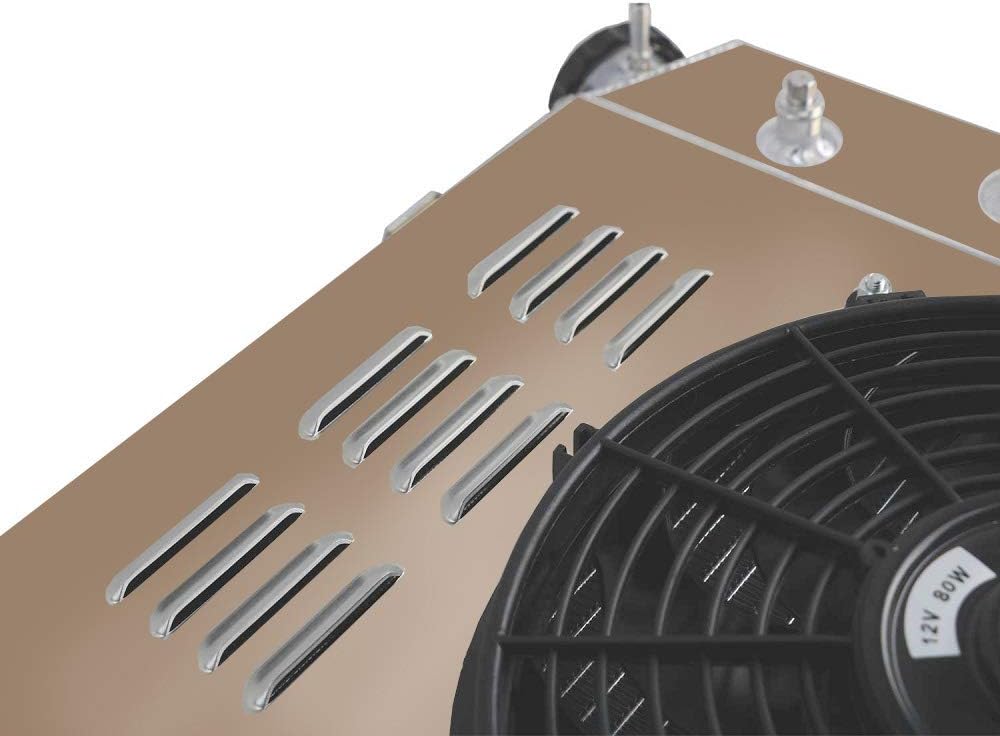 4 Row Core Aluminum Radiator with Fan Shroud and Relay G956