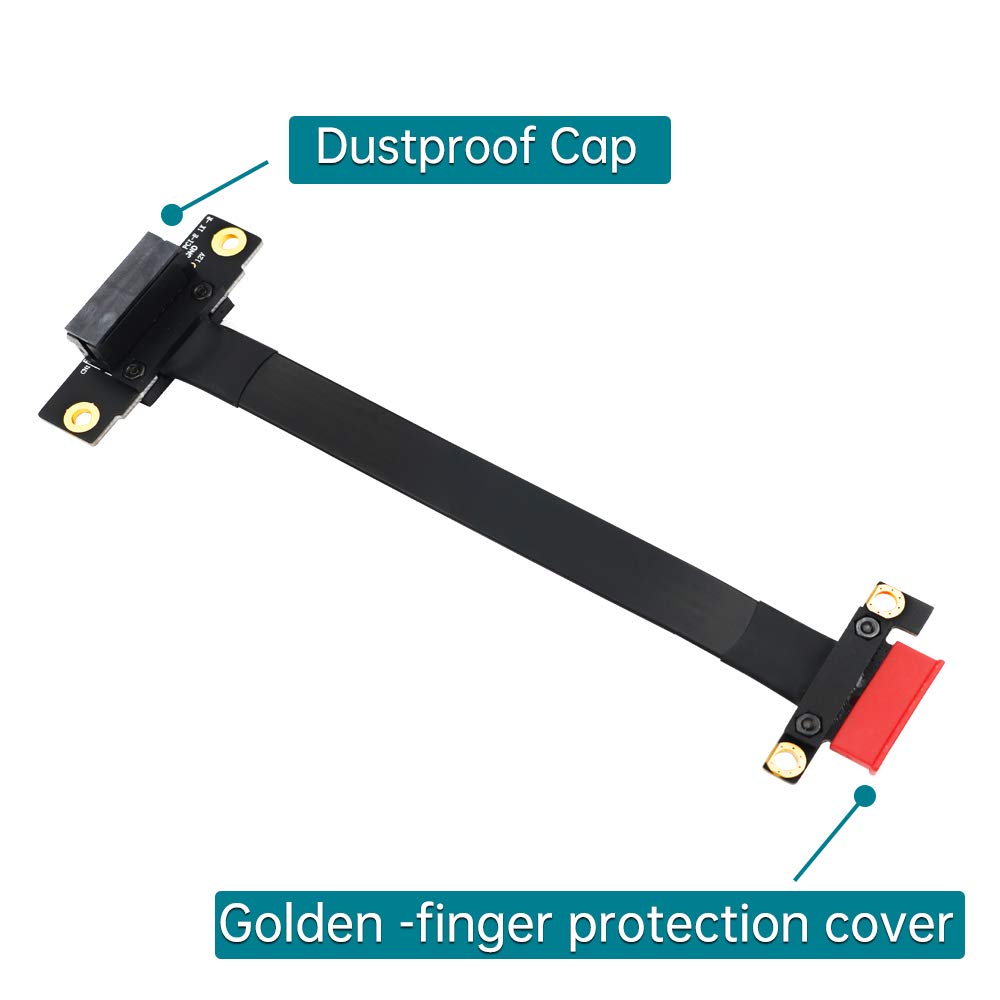 PCI Express 36PIN 1X Extender Extension Cable (90 Degree 20cm) Pack of 2 J28733
