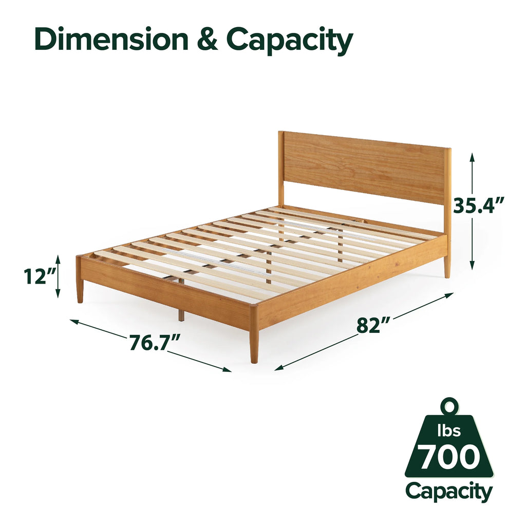 Queen Wood Platform Bed Frame F75342