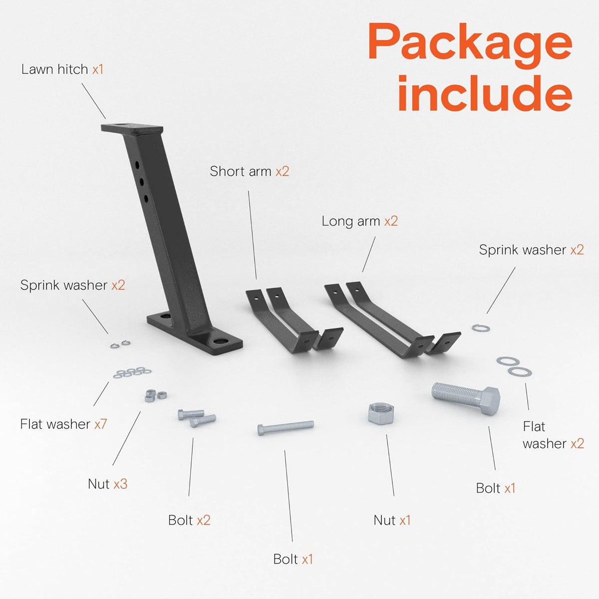 Lawn Mower Tractor Hitch Tow Kit Extension Parts Pack of 2 A759607
