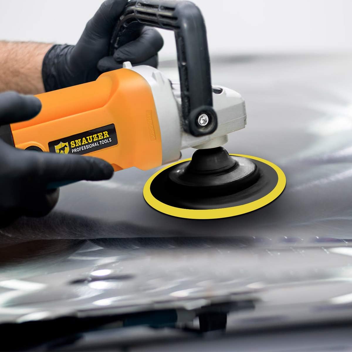 Electric Car Polisher 6-Speed Rotary Polisher 7 Buffer Sander with Bonnet Pad, 10Amp B764