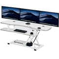 Black Electric Standing Desk Converter with Keyboard Tray and USB Port X464