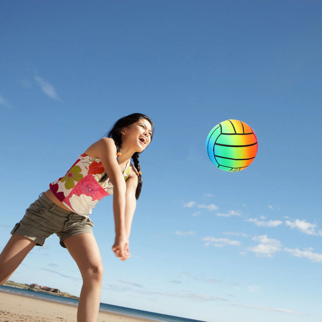 Rainbow PVC Inflatable Volleyball Toy U13808