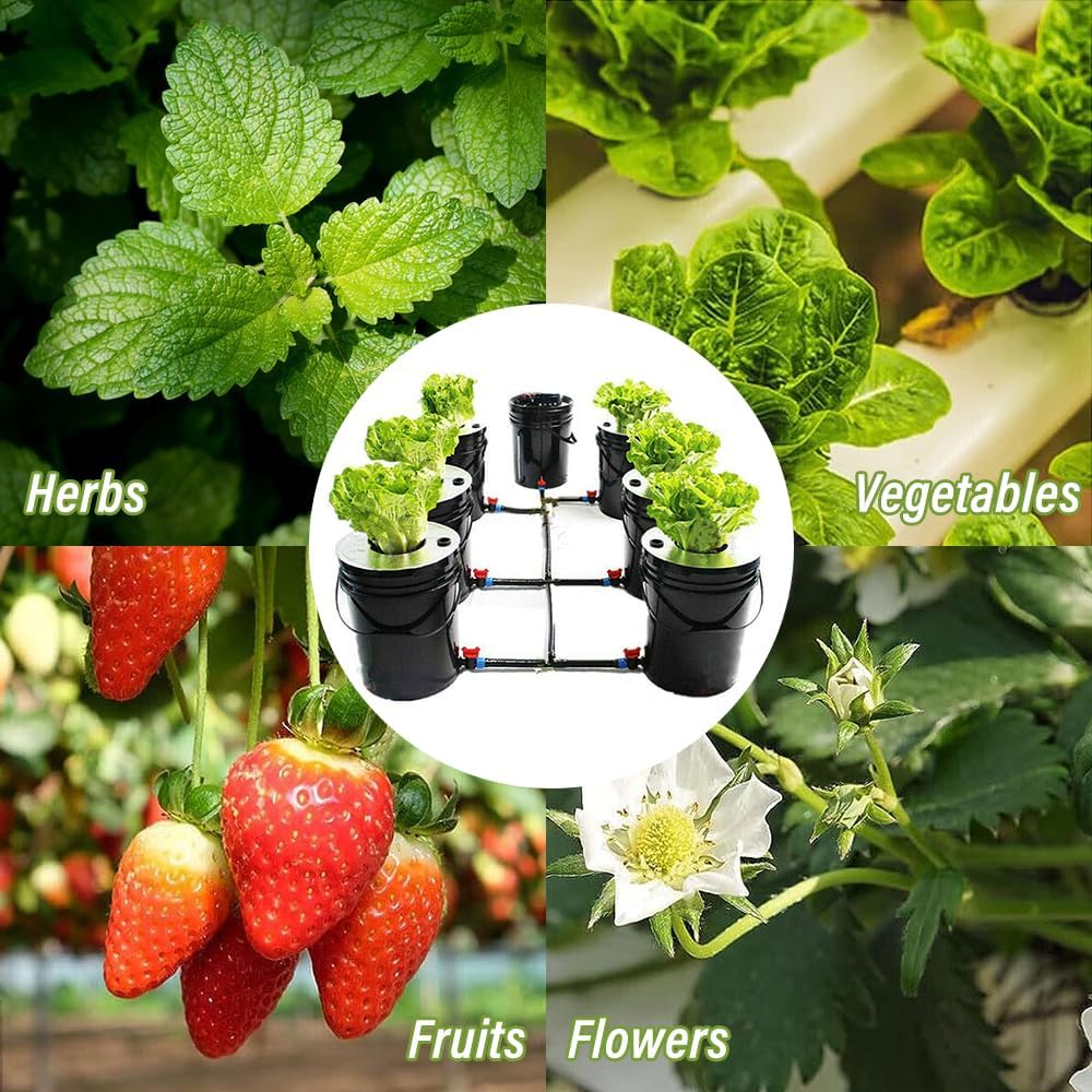 7 Bucket 5 Gallon Hydroponic Growing Kit with Pump K85837