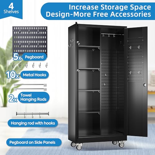 Metal Storage Cabinet with Locking Door and 2 Drawers M539