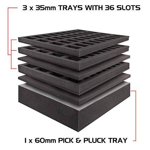 Portable Miniature Figure Storage Case with 4 Foam Layers N963