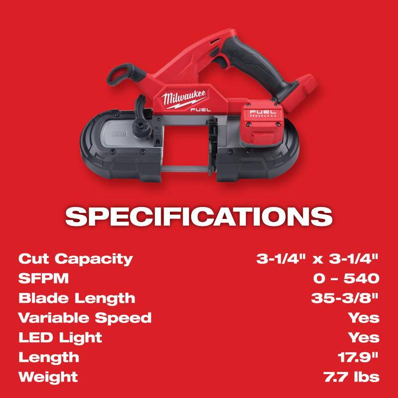 18-Volt Lithium-Ion Brushless Cordless Compact Bandsaw Kit M201