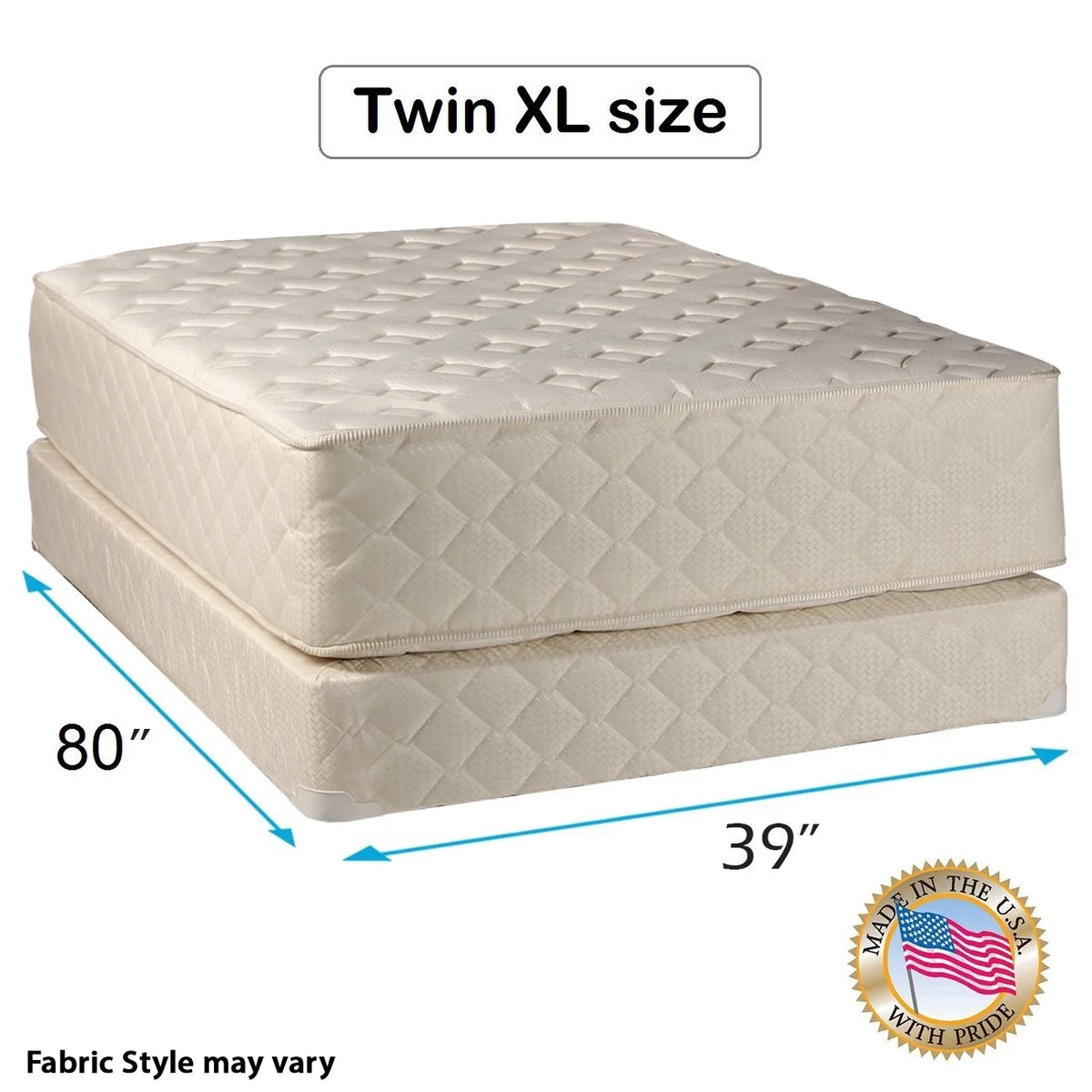 Twin Extra Long Innerspring Mattress & Box Spring Set W95181
