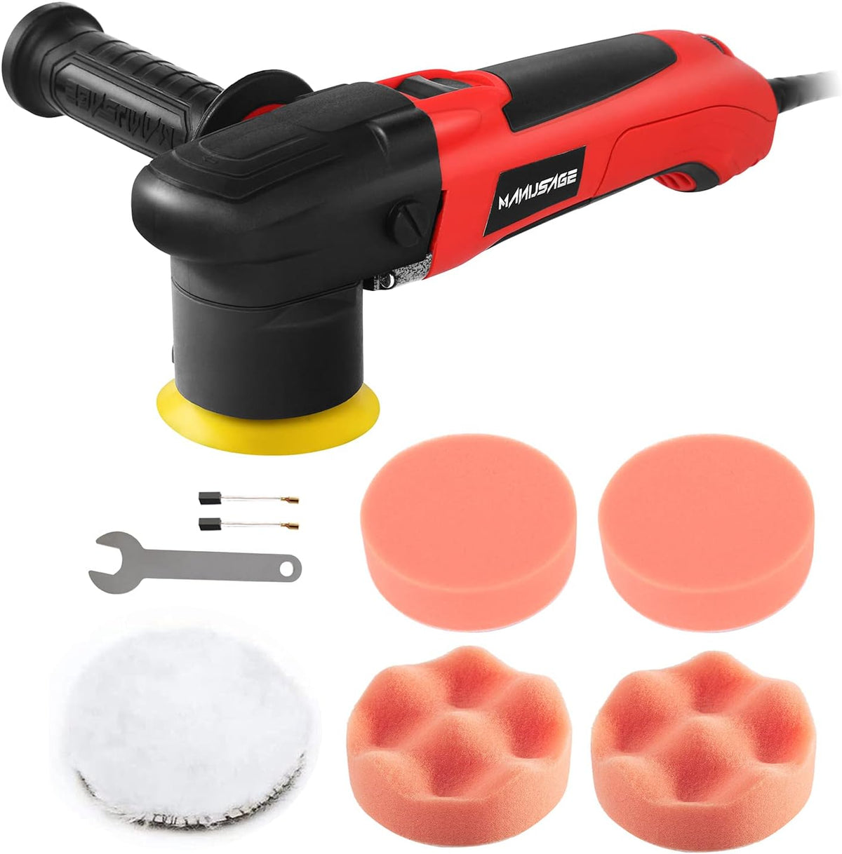 3-Inch Dual Action Car Polisher with 4 Foam and 1 Wool Pads L21328