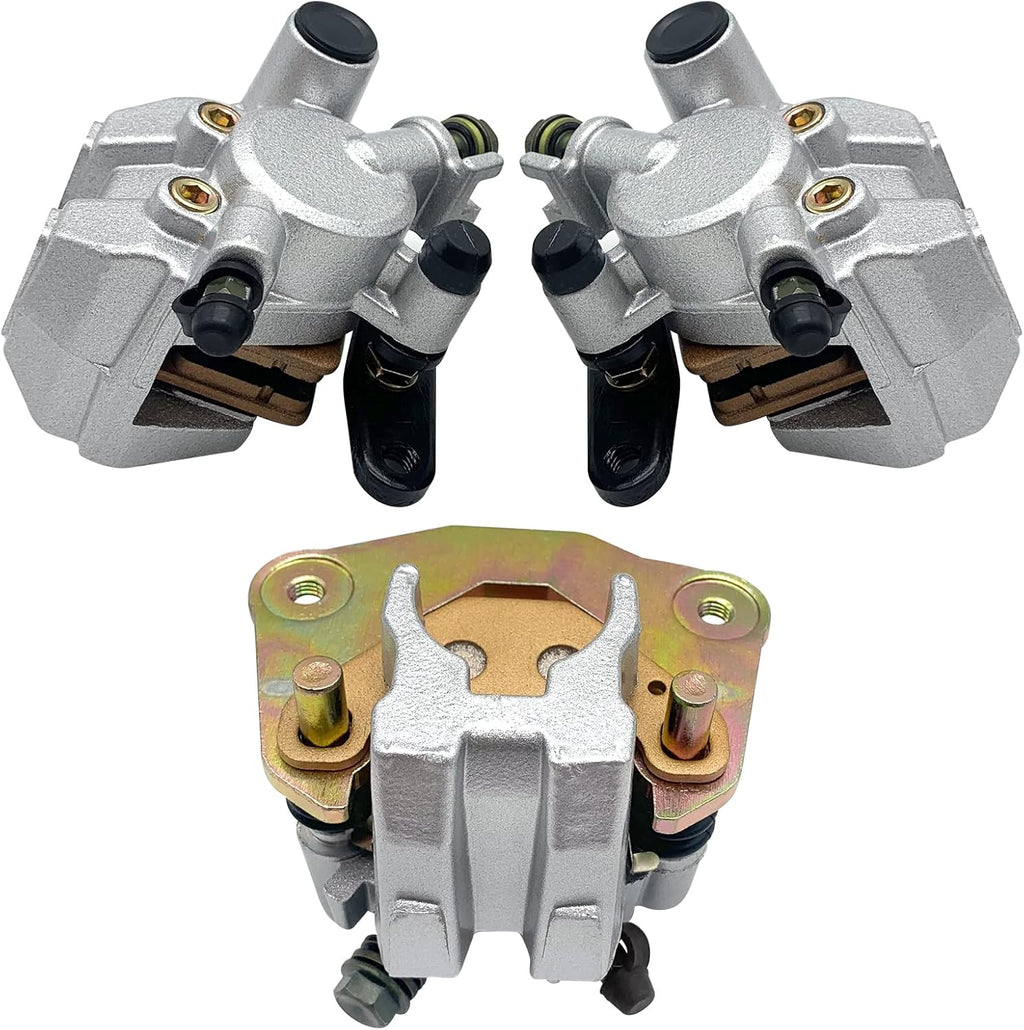 Front Left Right & Rear Brake Calipers for Suzuki Vinson 500 LT-A500F/LT-F500F 2003-2007 Pack of 2 P104