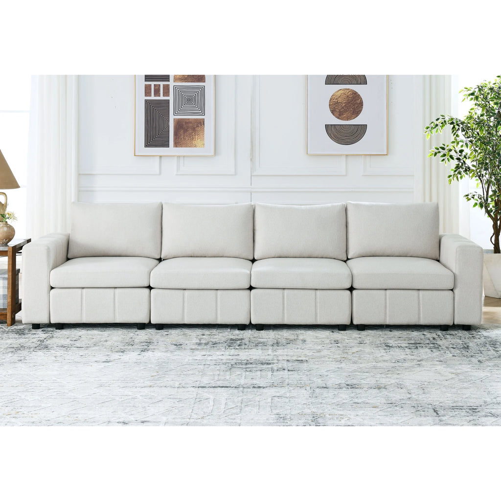 Upholstered Modular Sofa 4-Seater A645476