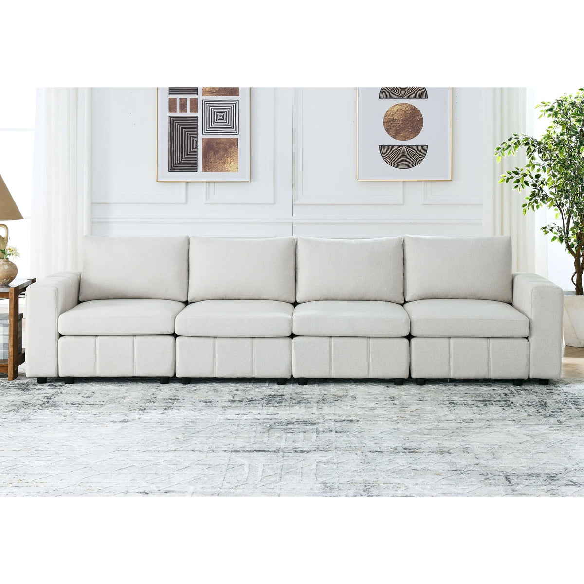 Upholstered Modular Sofa 4-Seater A645476