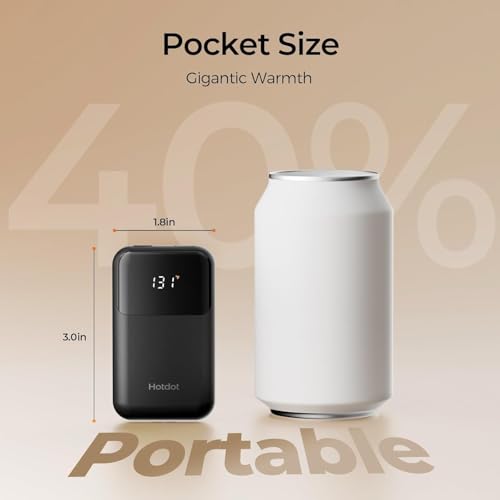Rechargeable Electric Hand Warmers with Heat Levels and Display V3392