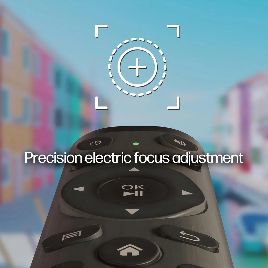 FHD LCD LED Projector with Streaming Player and 84 Projection Screen T1234