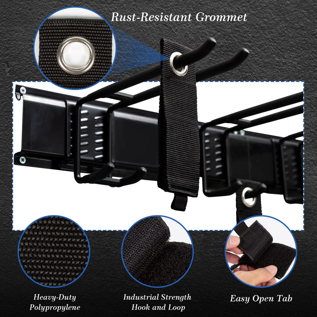 Heavy Duty Steel Tool Storage Rack with Wall Hooks Pack of 2 E74592
