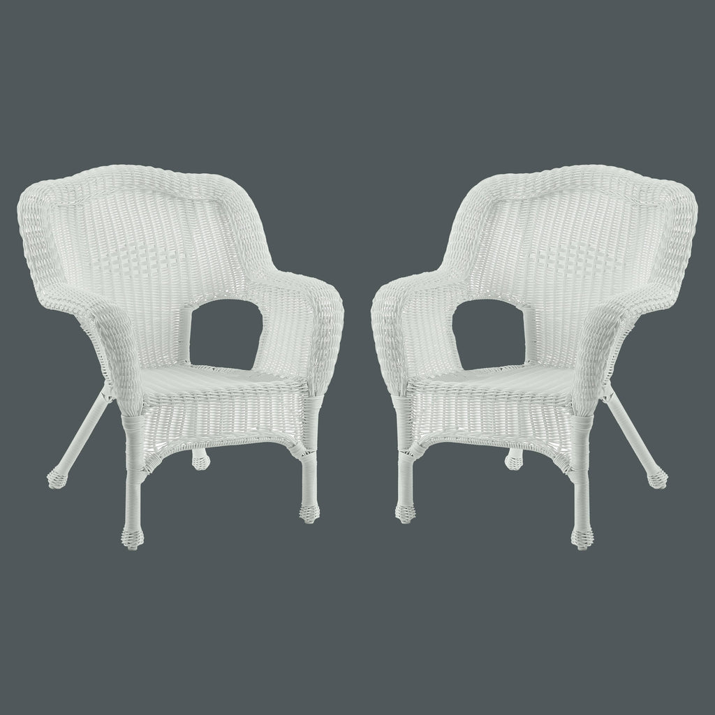 Resin Wicker Patio Chairs Set of 2 G4461
