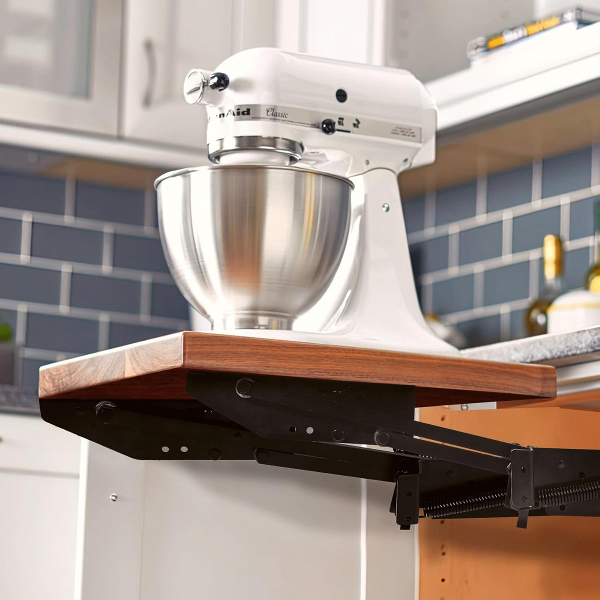 Appliance Lift with Soft-Close, Zinc Finish P366
