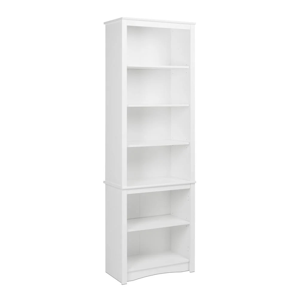 80" Tall White Bookcase with Adjustable Shelves M636944