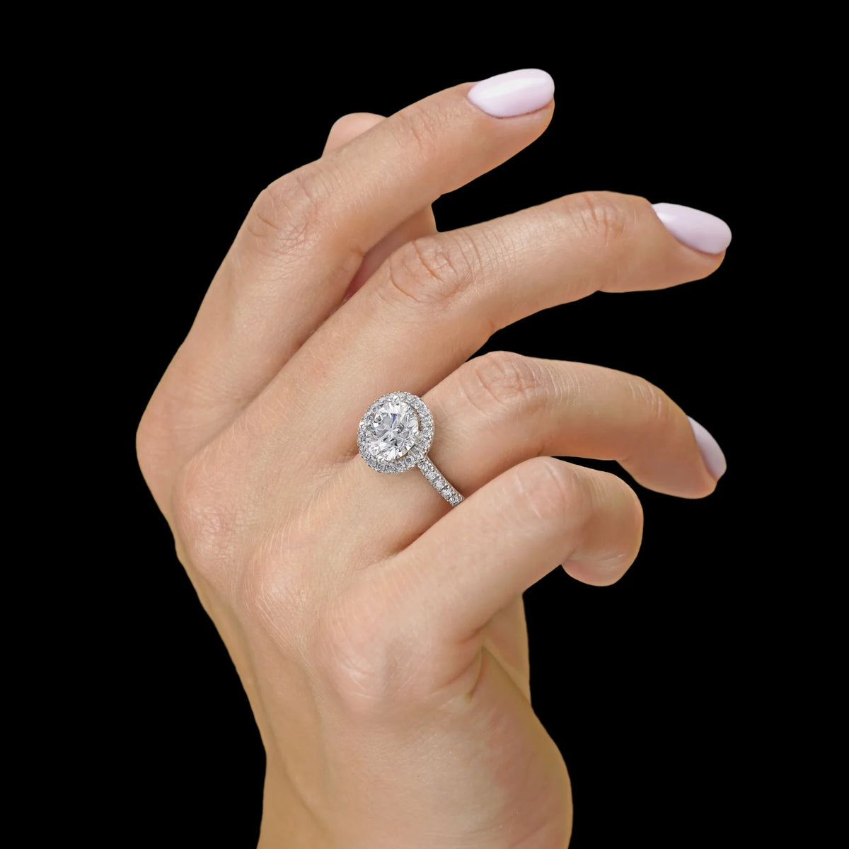 14k Yellow Gold Diamond and Moissanite Halo Engagement Ring Size 7.5 U5209