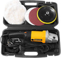 Electric Car Polisher 6-Speed Rotary Polisher 7 Buffer Sander with Bonnet Pad, 10Amp B764