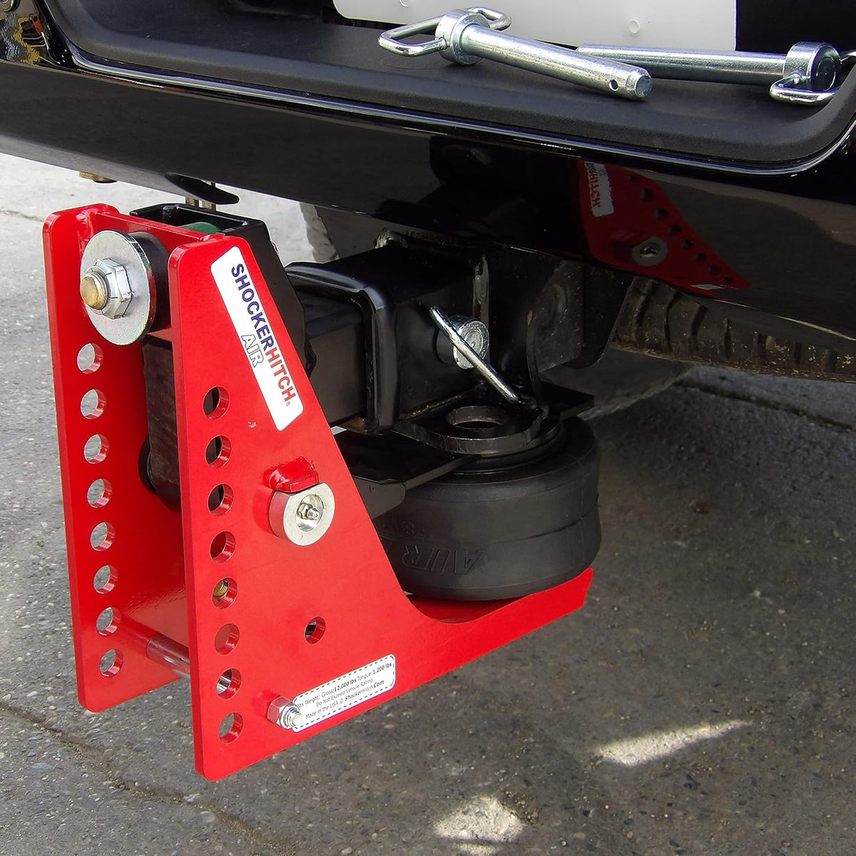Air Hitch w/ Drop Ball Mount 4-1/2" to 8-1/2" Drop, Fits 2" Hitch, 2" Ball, 12000 lbs I889
