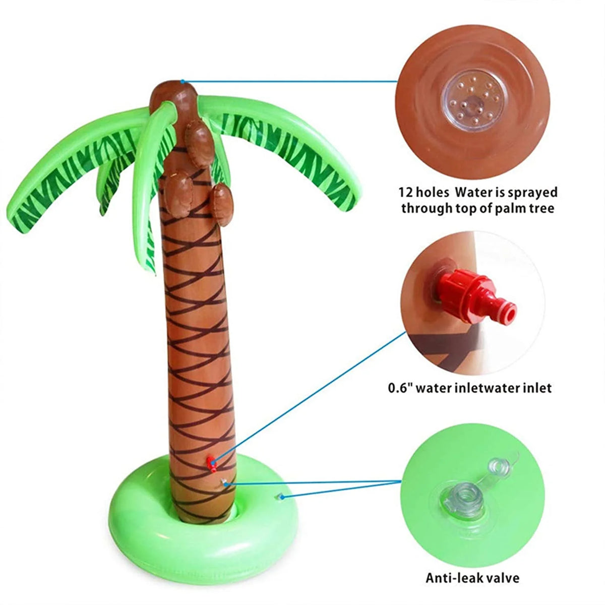 Inflatable Palm Tree Yard Sprinkler Toy M723