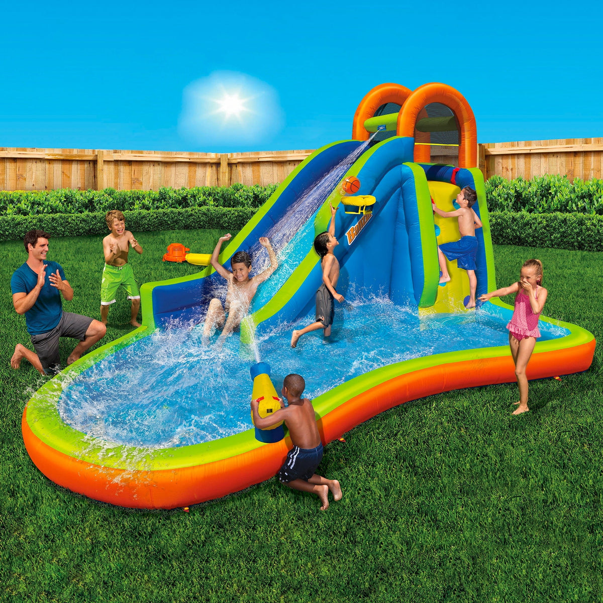Inflatable Outdoor Backyard Water Slide Splash Toy C5696