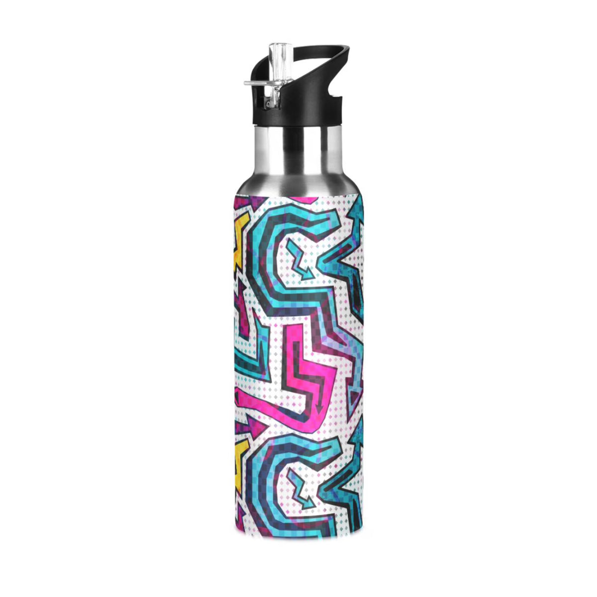 Stainless Steel Insulated Water Bottle with Straw Lid J497074