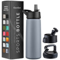 26 oz Stainless Steel Water Bottle with Straw Lid R650